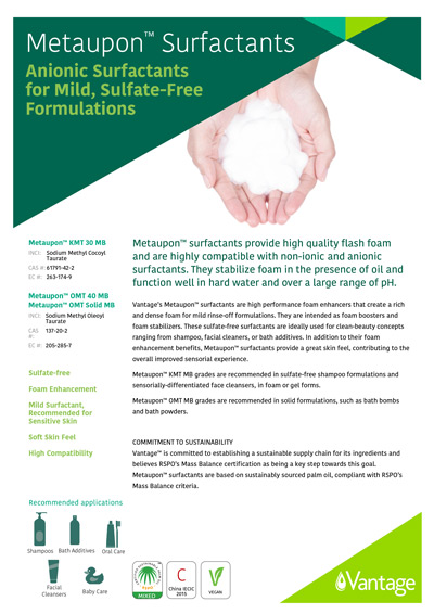 Metaupon® Mild Surfactants Range